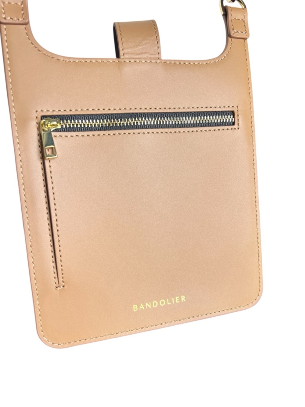 Bandolier Parker Phone Crossbody Bag in Fawn and Gold - Picture 7 of 12